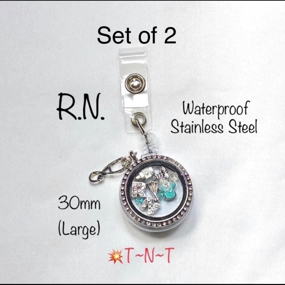 R.N. Themed Waterproof Locket Reel Badge